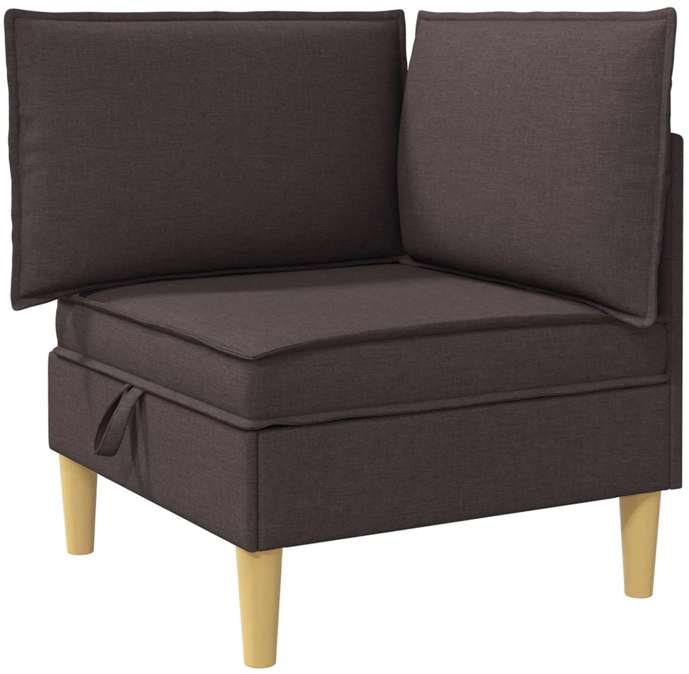 Modulinė sofa su laikymo vieta 3 vnt. Tamsiai rudas Audinys