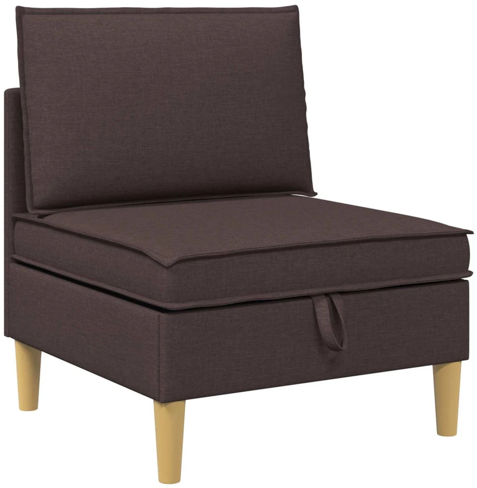 Modulinė sofa su laikymo vieta 3 vnt. Tamsiai rudas Audinys