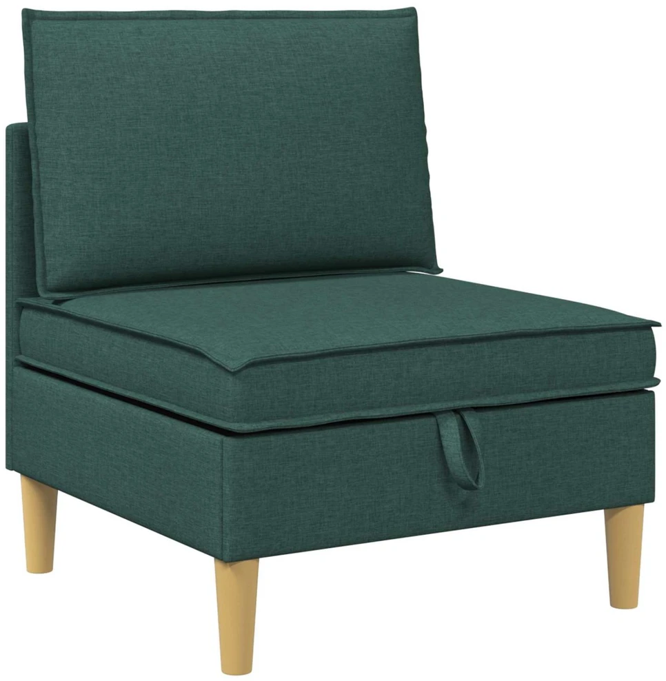 Modulinė sofa su laikymo vieta 3 vnt. Tamsiai žalia Audinys