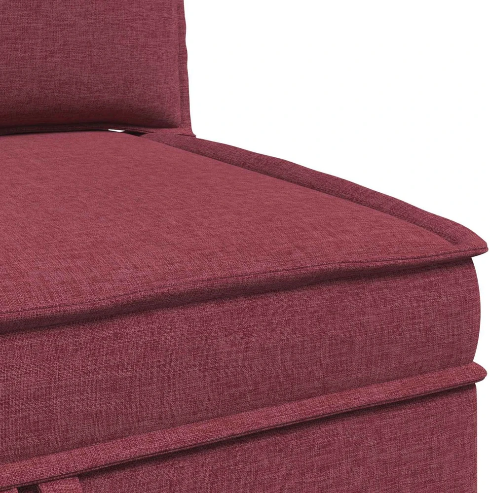 Modulinė sofa su laikymo vieta 3 vnt. Vyno raudona Audinys