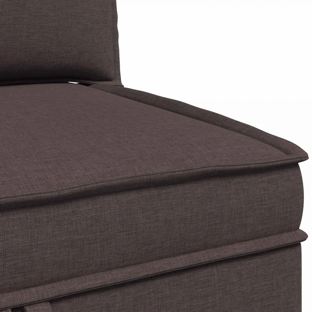 Modulinė sofa su laikymo vieta 4 vnt. Tamsiai rudas Audinys