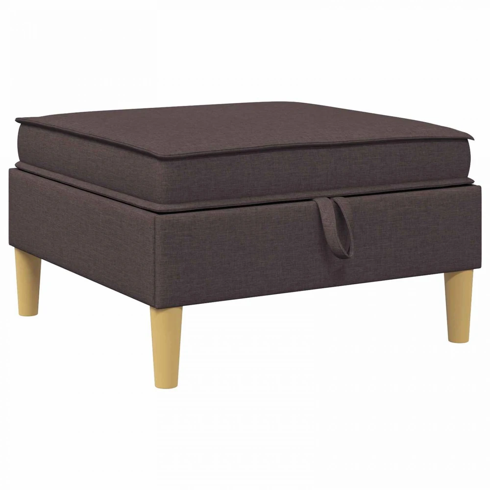 Modulinė sofa su laikymo vieta 4 vnt. Tamsiai rudas Audinys