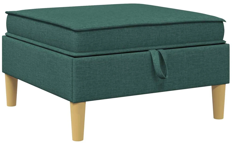 Modulinė sofa su laikymo vieta 4 vnt. Tamsiai žalia Audinys