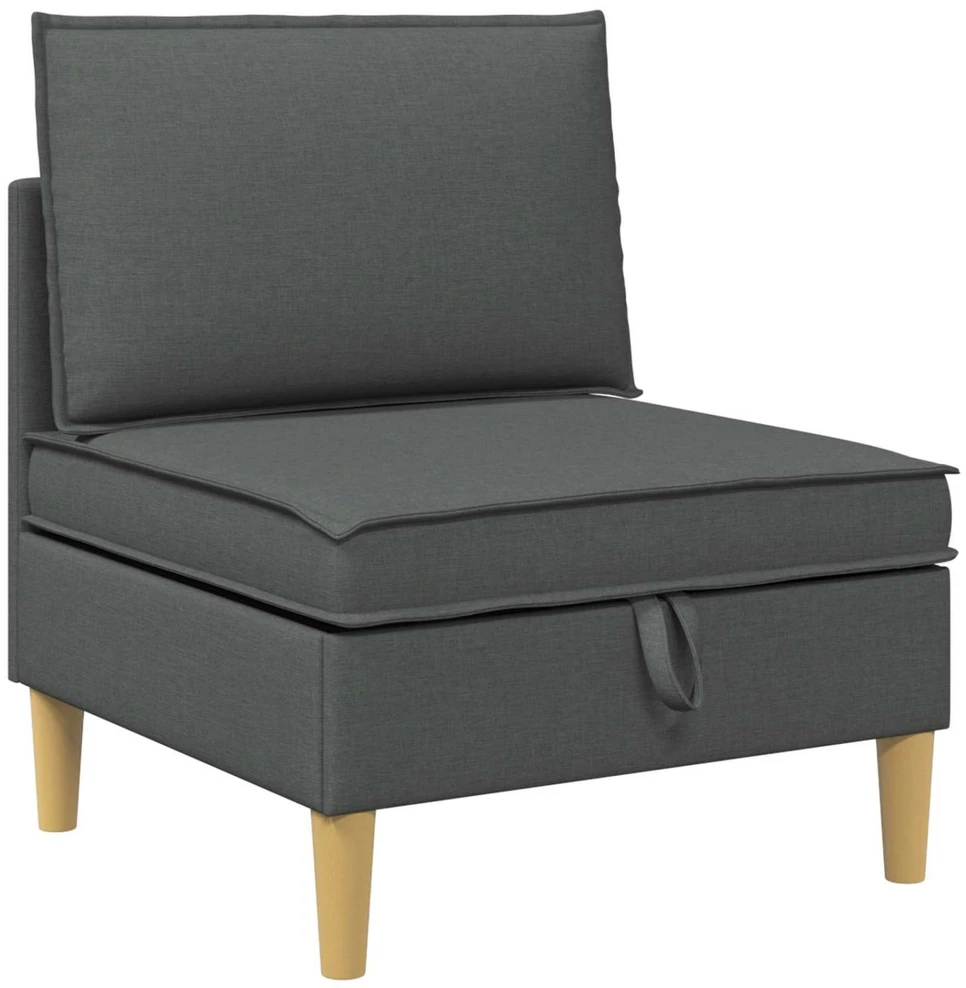 Modulinė sofa su laikymo vieta 4 vnt. Tamsiai pilka Audinys