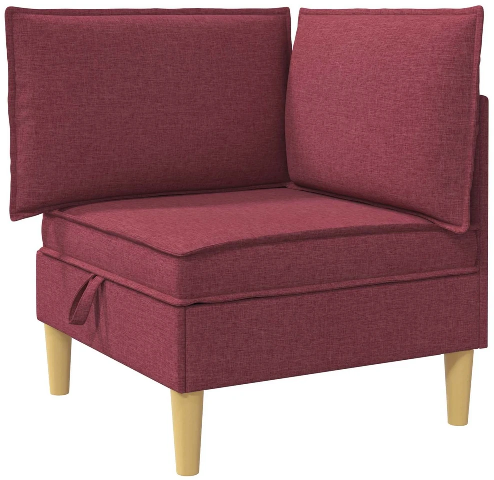 Modulinė sofa su laikymo vieta 4 vnt. Vyno raudona Audinys