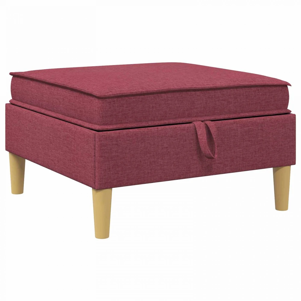 Modulinė sofa su laikymo vieta 4 vnt. Vyno raudona Audinys