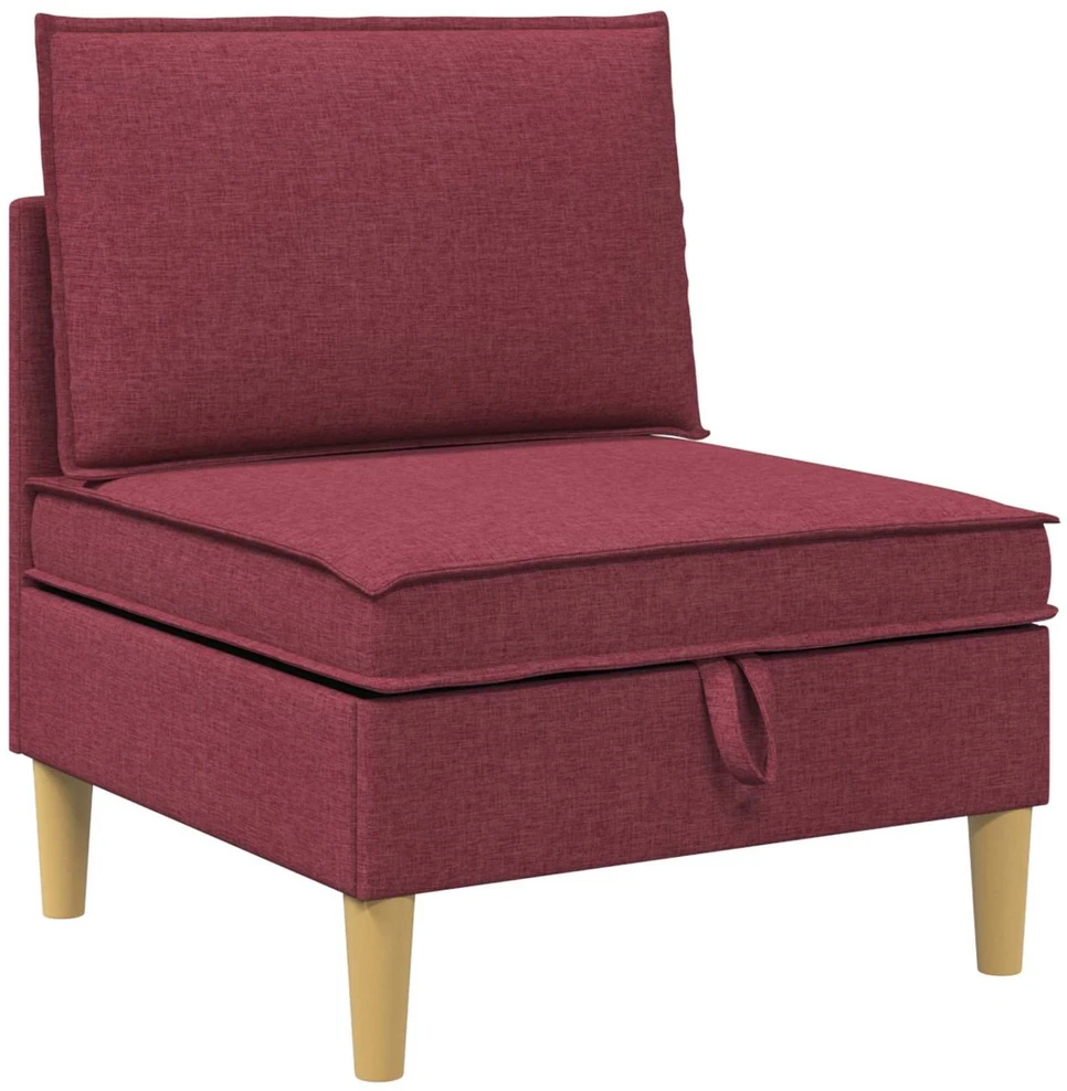 Modulinė sofa su laikymo vieta 4 vnt. Vyno raudona Audinys