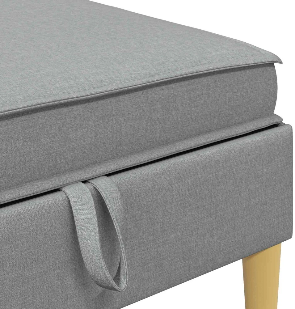 Modulinė sofa su laikymo vieta 5 vnt. Šviesiai pilka Audinys