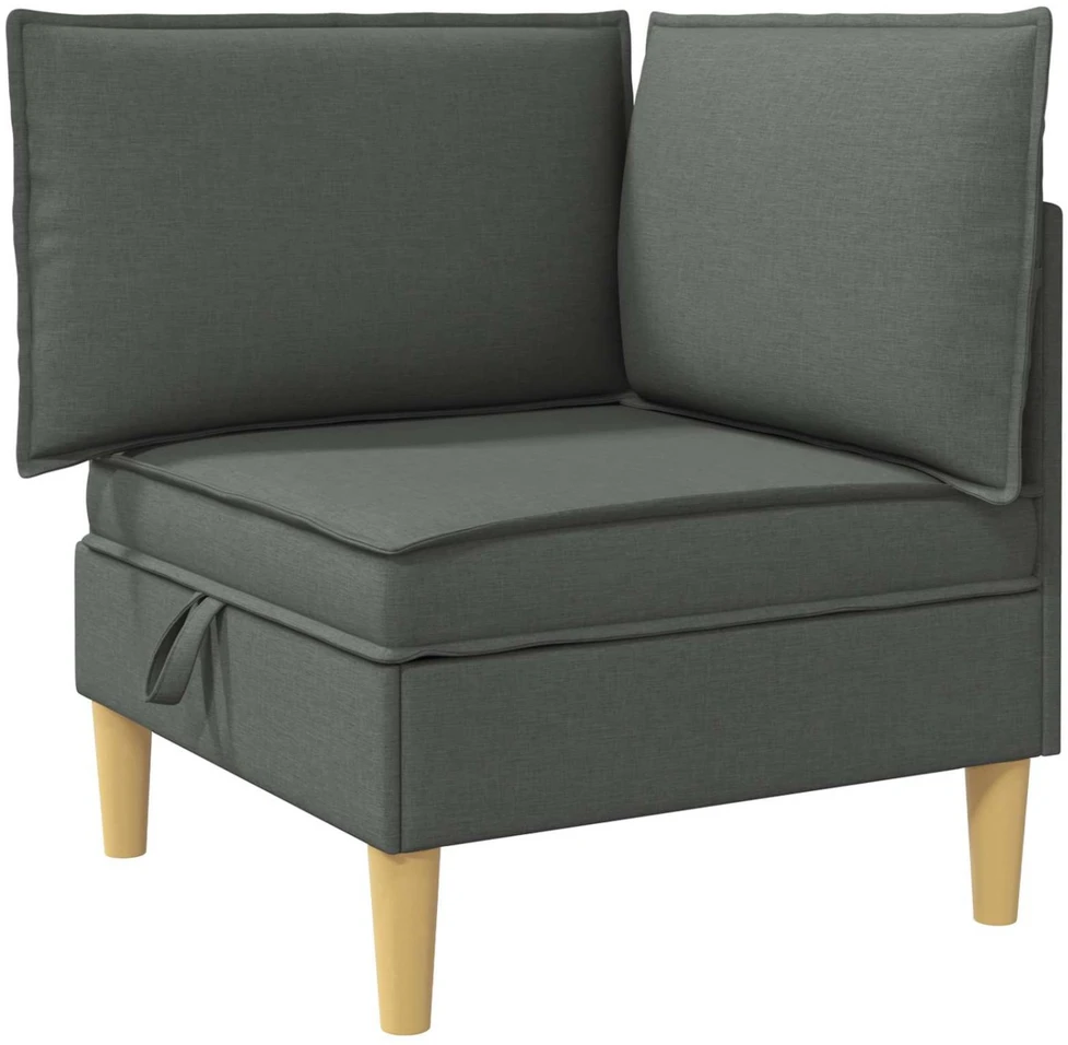 Modulinė sofa su laikymo vieta 5 vnt. Tamsiai pilka Audinys
