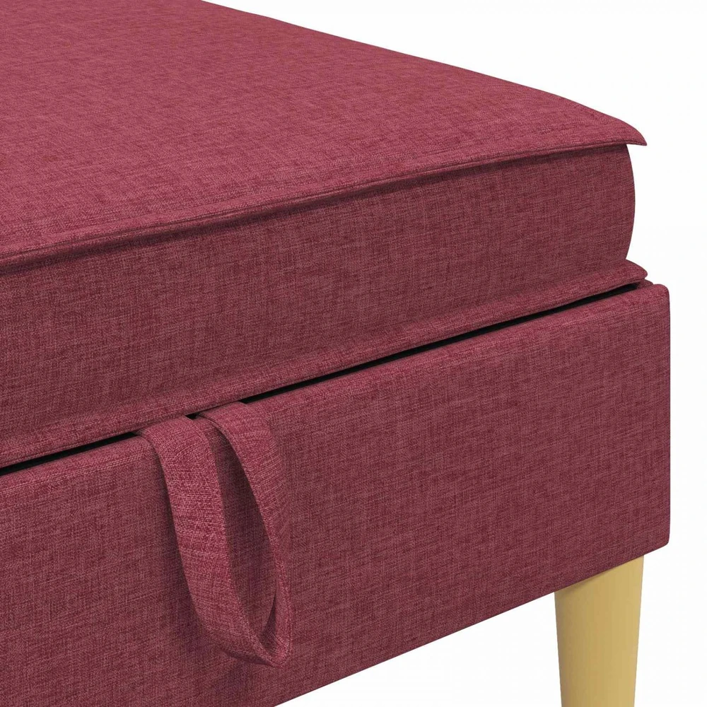 Modulinė sofa su laikymo vieta 5 vnt. Vyno raudona Audinys