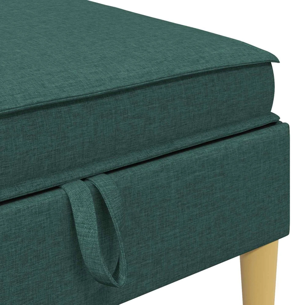 Modulinė sofa su laikymo vieta 6 vnt. Tamsiai žalia Audinys