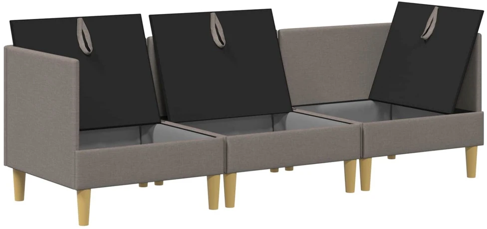 Modulinė sofa su laikymo vieta 3 vnt. Taupe Audinys