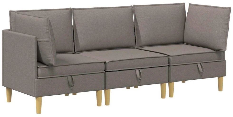 Modulinė sofa su laikymo vieta 3 vnt. Taupe Audinys