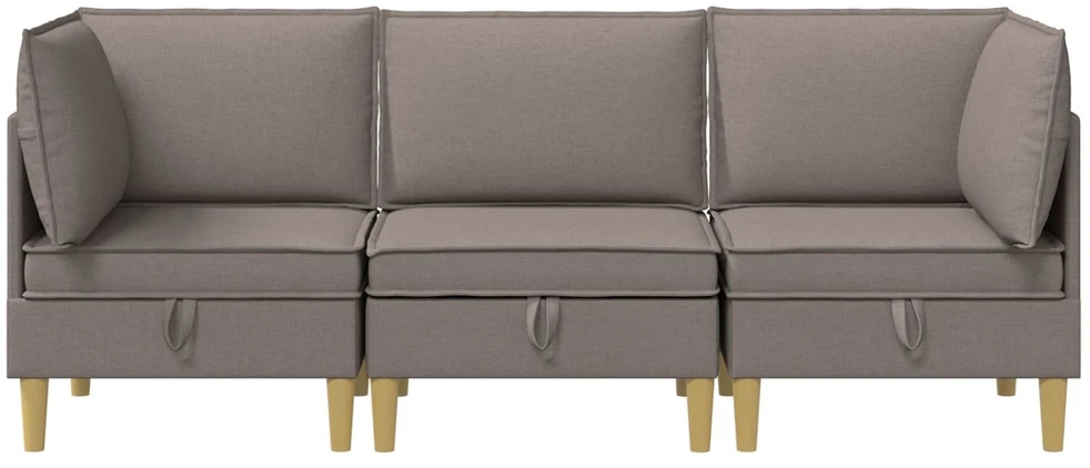 Modulinė sofa su laikymo vieta 3 vnt. Taupe Audinys