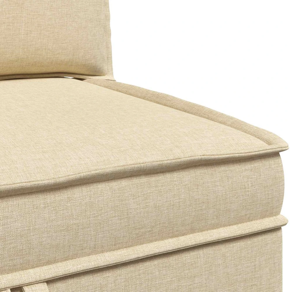 Modulinė sofa su laikymo vieta 3 vnt. Kreminė Audinys
