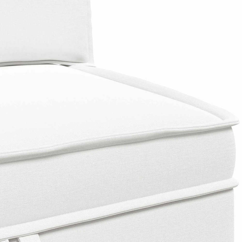 Modulinė sofa su laikymo vieta 3 vnt. Balta Audinys