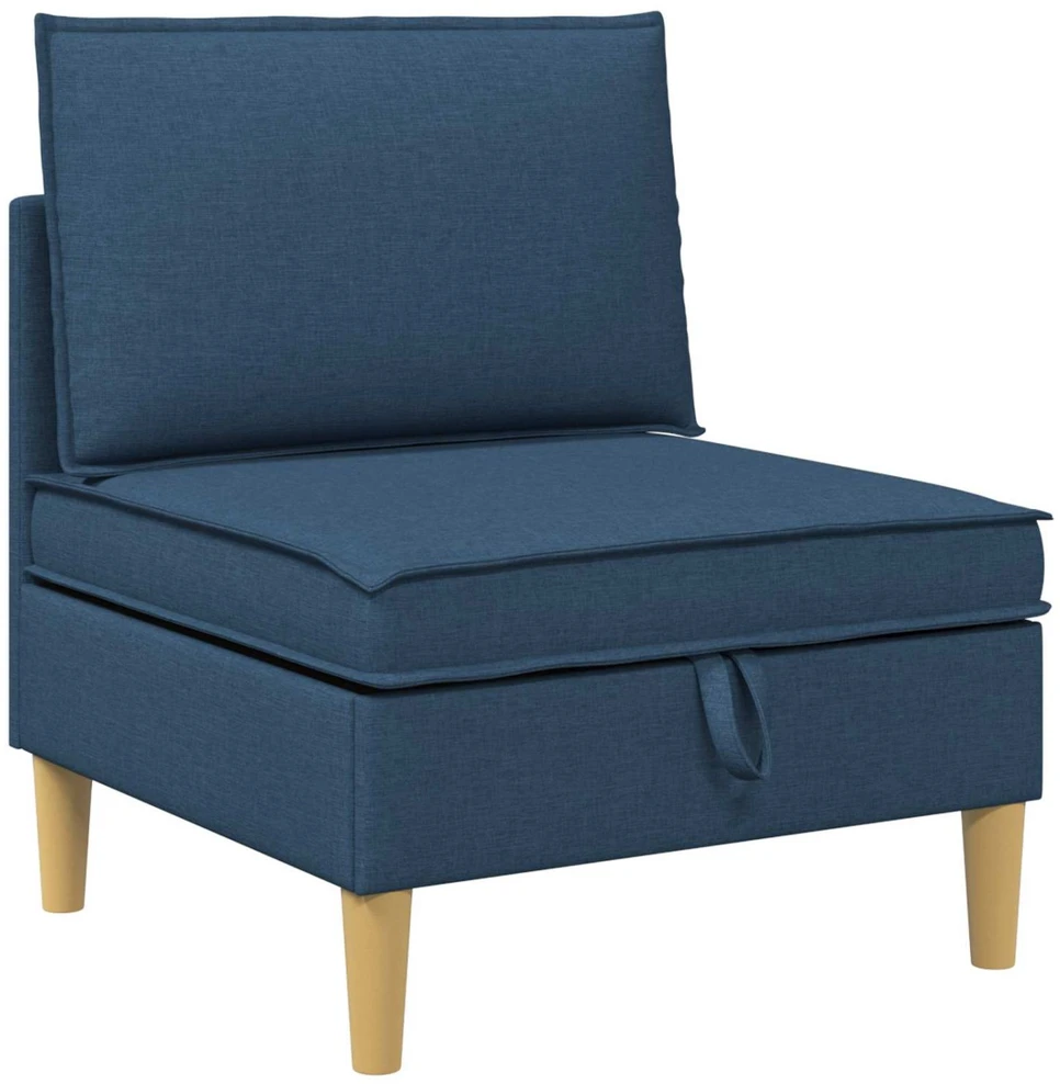 Modulinė sofa su laikymo vieta 3 vnt. Mėlyna Audinys