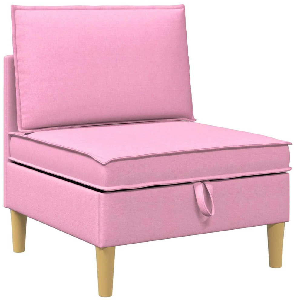 Modulinė sofa su laikymo vieta 3 vnt. Rožinė Audinys