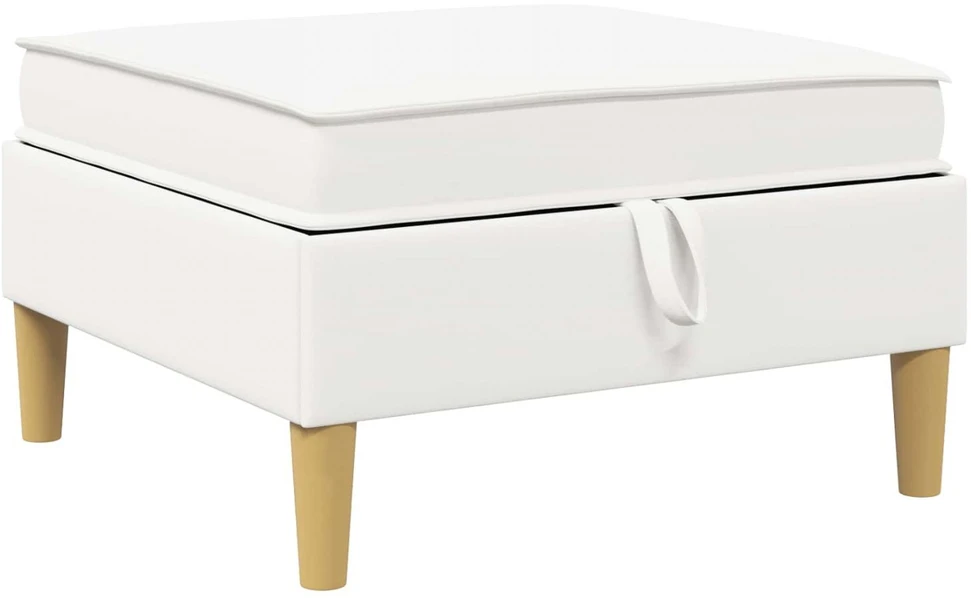 Modulinė sofa su laikymo vieta 4 vnt. Balta Audinys