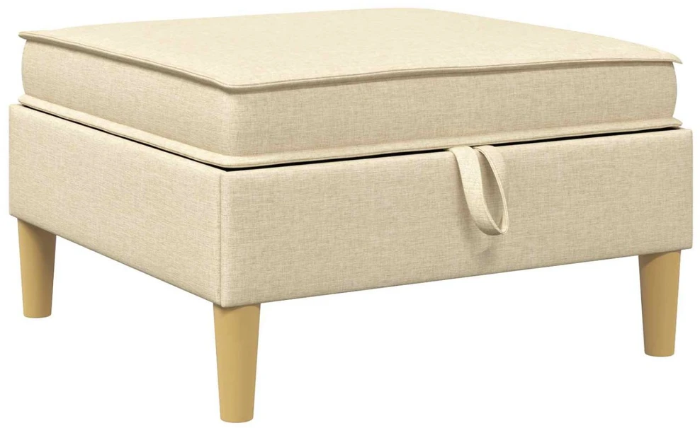 Modulinė sofa su laikymo vieta 4 vnt. Kreminė Audinys
