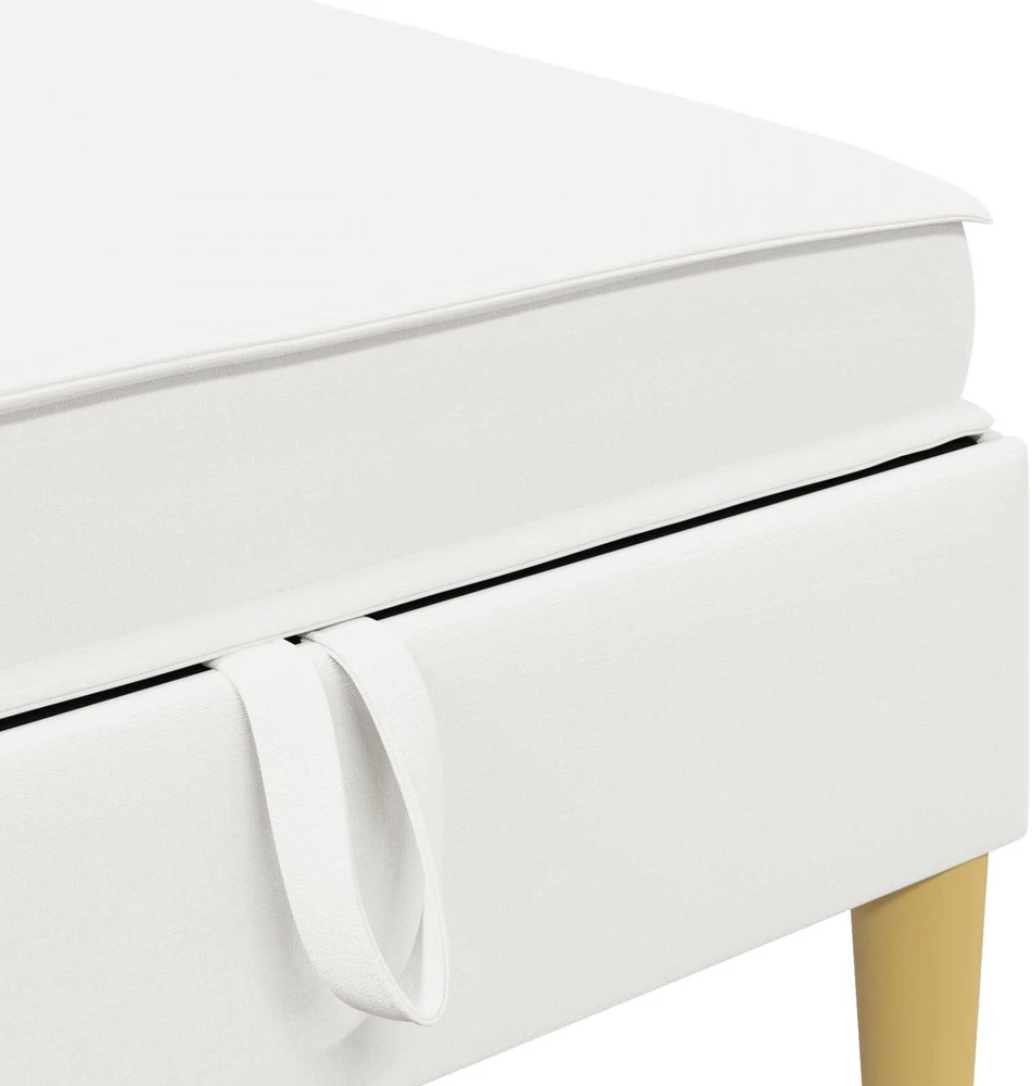 Modulinė sofa su laikymo vieta 5 vnt. Balta Audinys