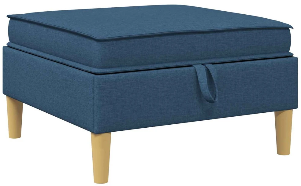 Modulinė sofa su laikymo vieta 6 vnt. Mėlyna Audinys