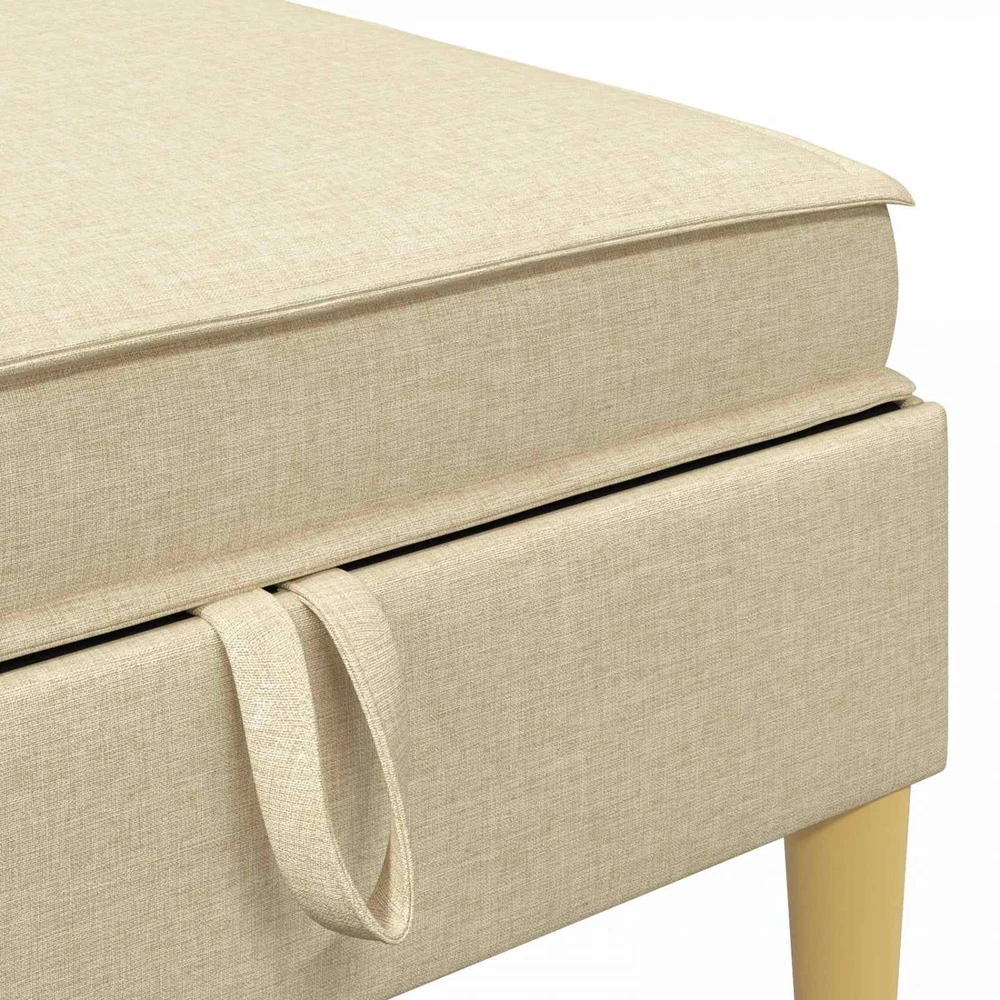 Modulinė sofa su laikymo vieta 6 vnt. Kreminė Audinys