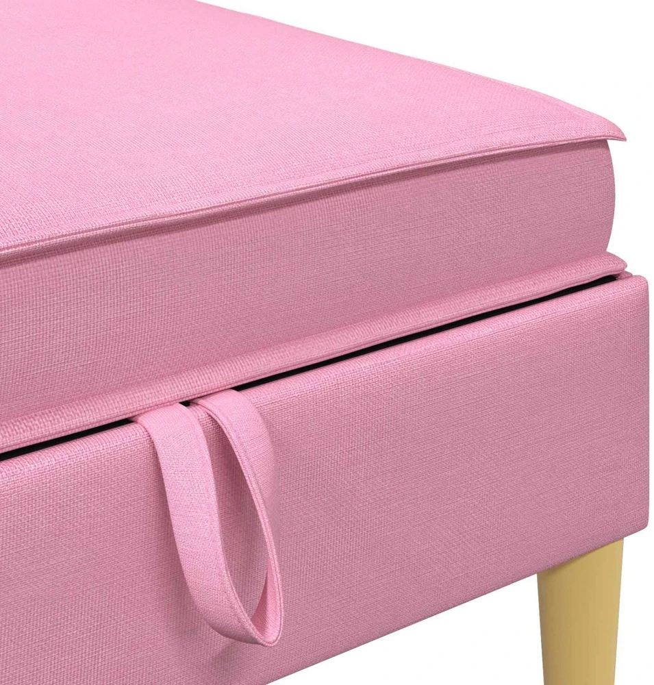 Modulinė sofa su laikymo vieta 6 vnt. Rožinė Audinys