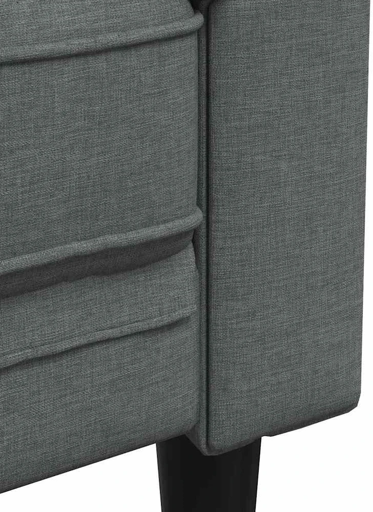 Svetainės sofa 2 vnt. Tamsiai pilka audinys