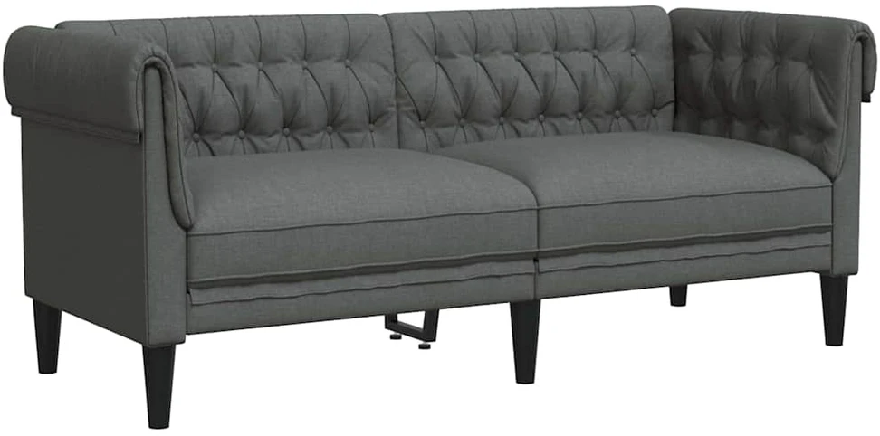 Svetainės sofa 2 vnt. Tamsiai pilka audinys