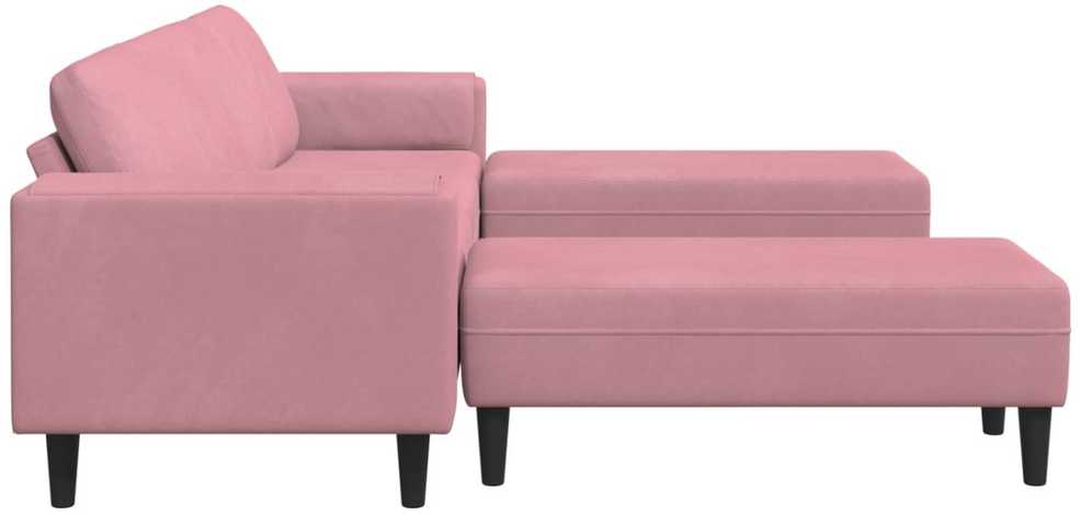 Svetainės sofa 3 vnt. Rožinė