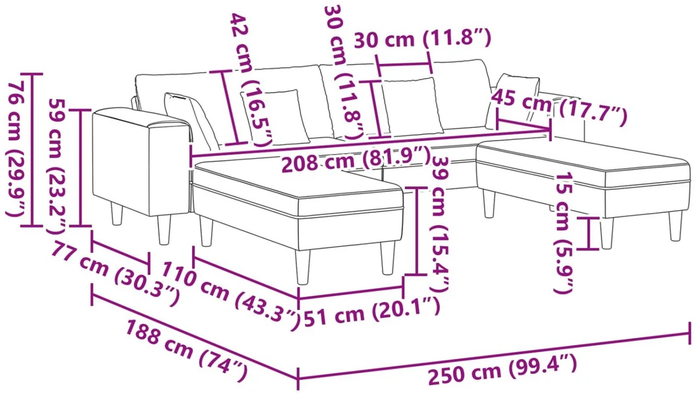 Svetainės sofa 3 vnt. Turkio