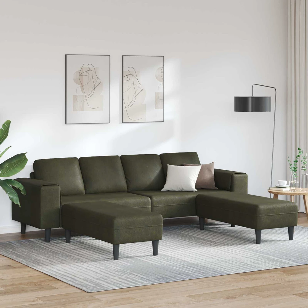 Svetainės sofa 3 vnt. Armijos Žalia