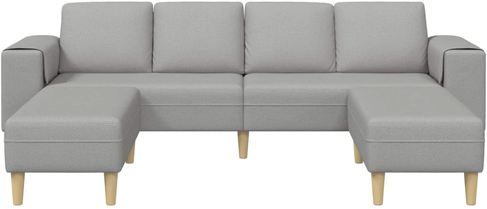 Svetainės sofa 3 vnt. Debesų pilka Poliesteris