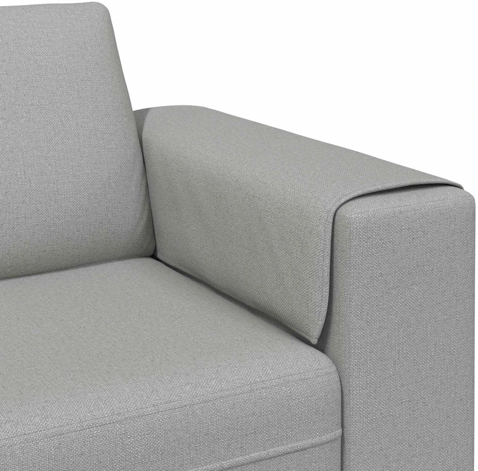Svetainės sofa 3 vnt. Debesų pilka Poliesteris