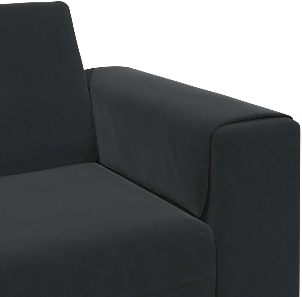 Svetainės sofa 3 vnt. Juoda