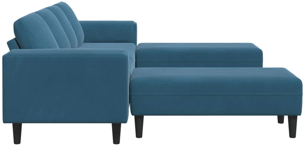 Svetainės sofa 3 vnt. Mėlyna