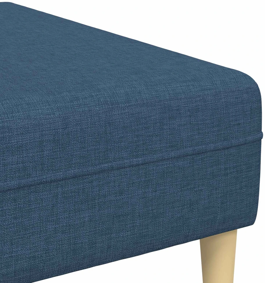 Svetainės sofa 3 vnt. Mėlyna Poliesteris