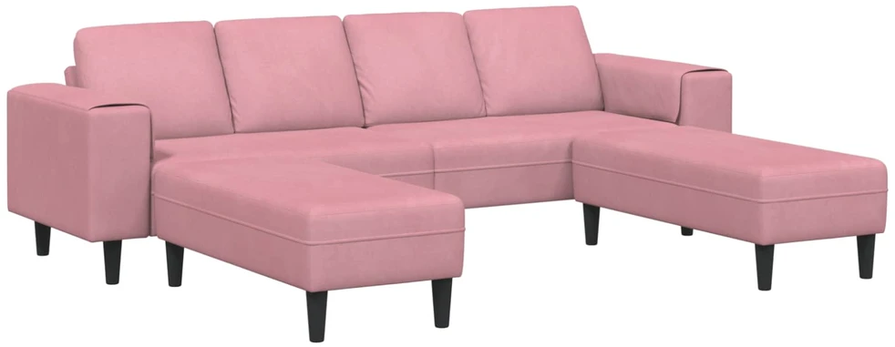 Svetainės sofa 3 vnt. Rožinė