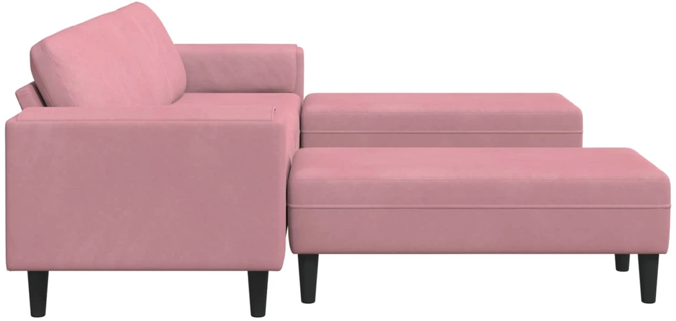 Svetainės sofa 3 vnt. Rožinė