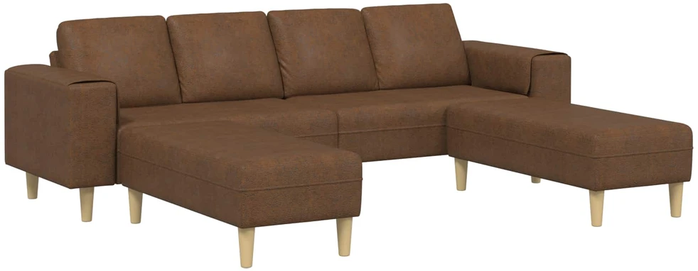 Svetainės sofa 3 vnt. Ruda