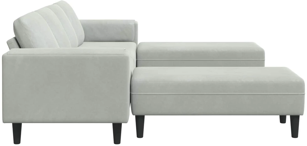 Svetainės sofa 3 vnt. Šviesiai pilka