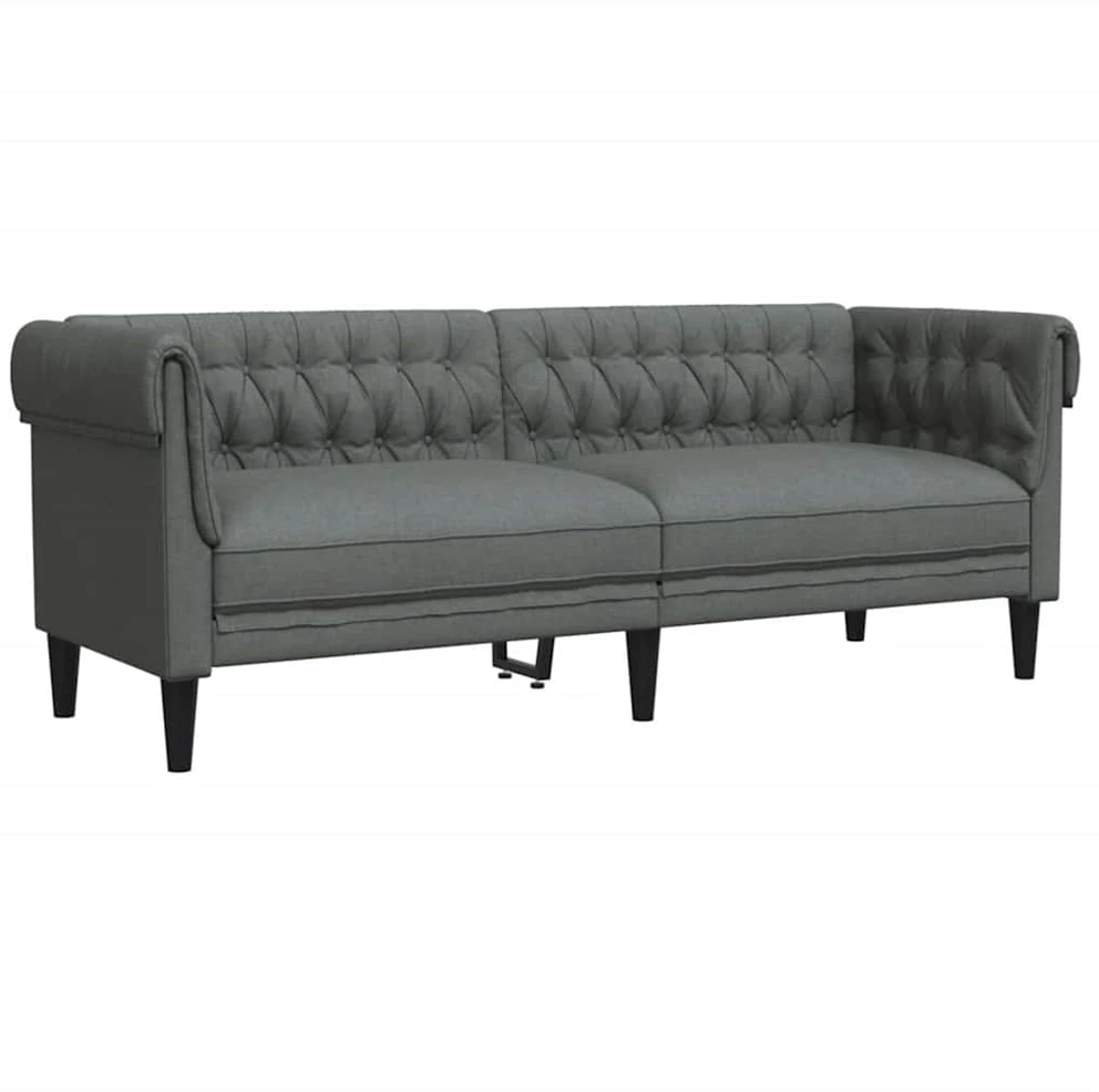 Svetainės sofa 3 vnt. Tamsiai pilka audinys