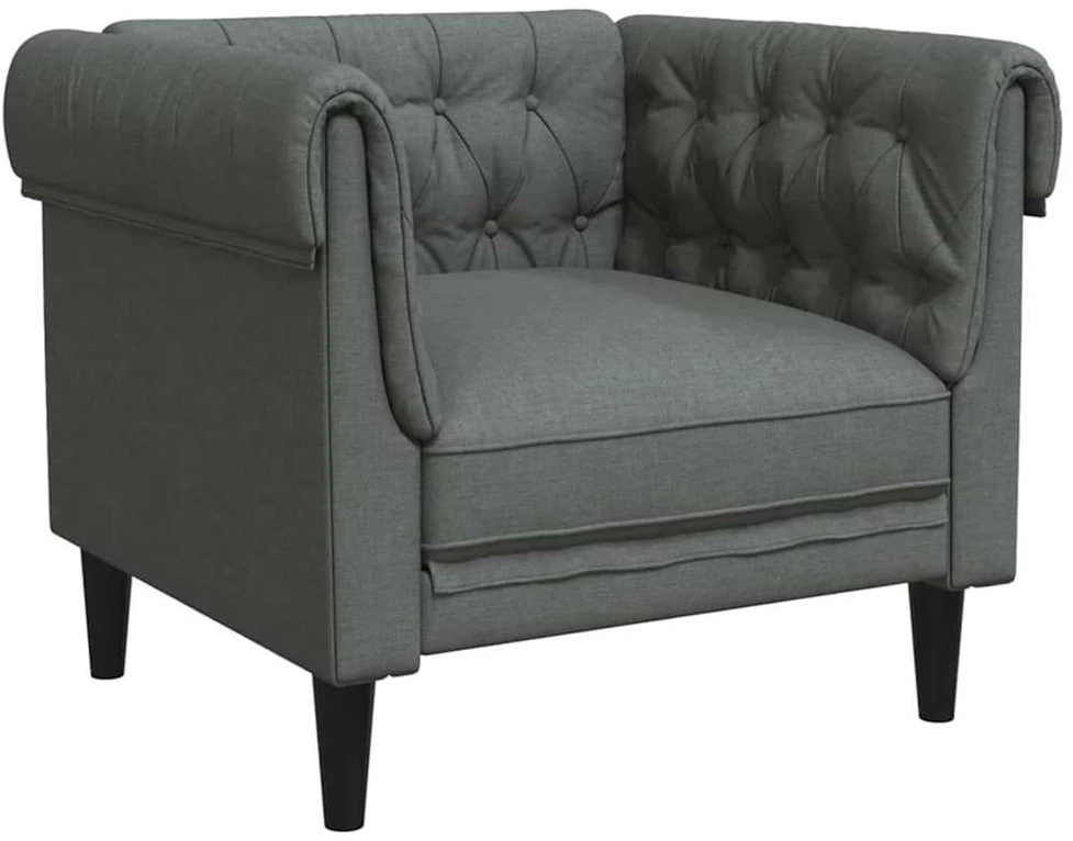 Svetainės sofa 3 vnt. Tamsiai pilka audinys