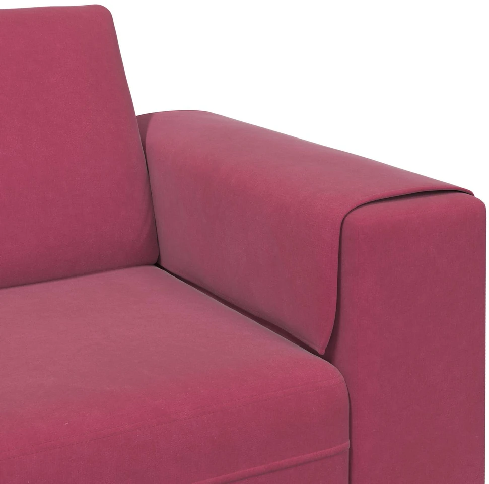 Svetainės sofa 3 vnt. Vyno raudona