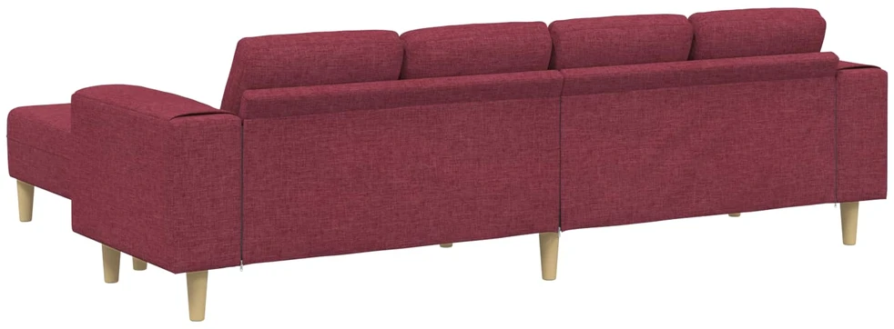 Svetainės sofa 3 vnt. Vyno raudona Poliesteris