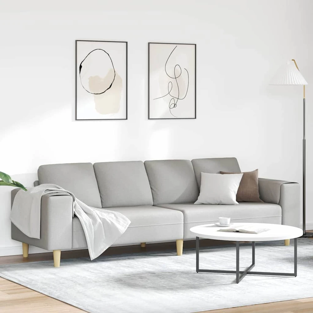 Svetainės sofa Debesų pilka 250 x 77 x 76 cm Poliesteris