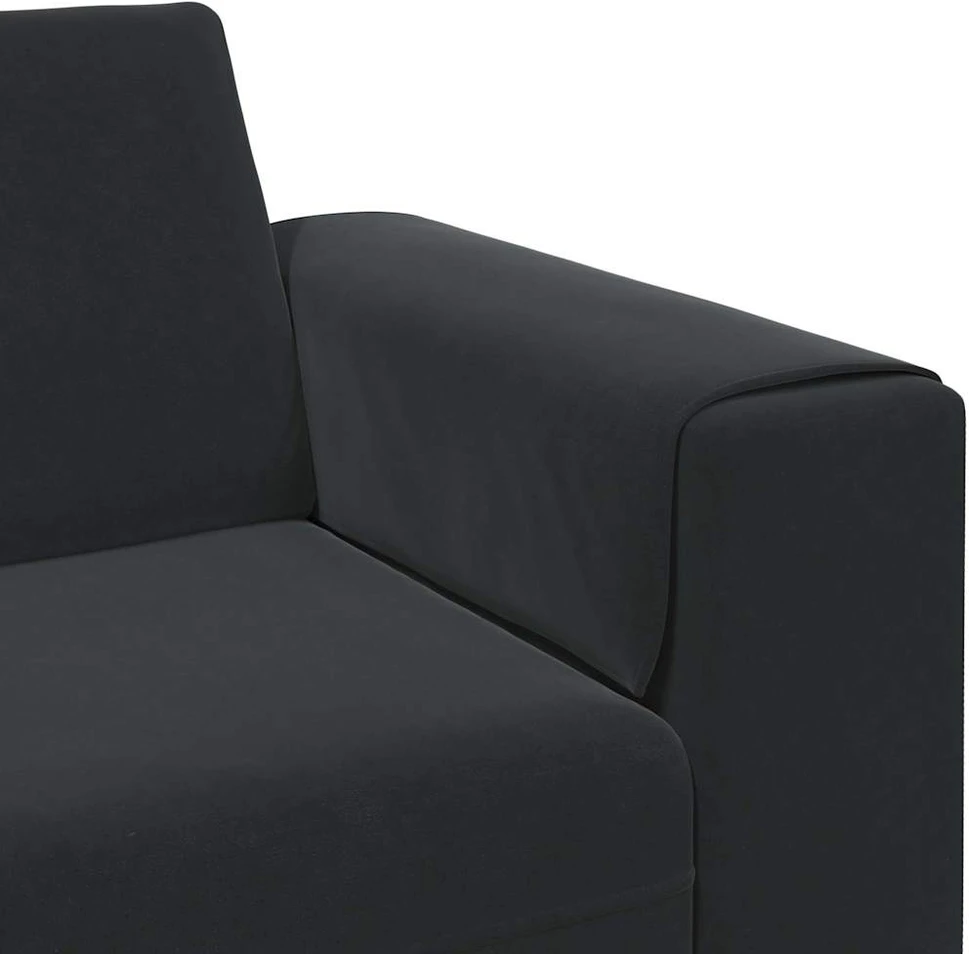 Svetainės sofa Juoda 250 x 77 x 76 cm
