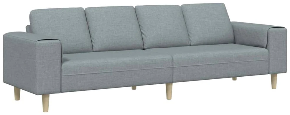 Svetainės sofa Šviesiai pilka 250 x 77 x 76 cm Poliesteris