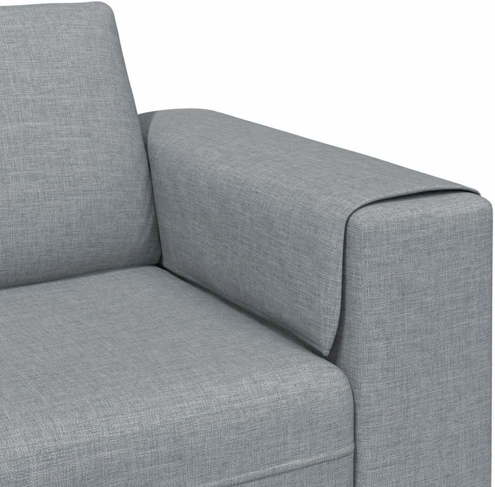Svetainės sofa Šviesiai pilka 250 x 77 x 76 cm Poliesteris